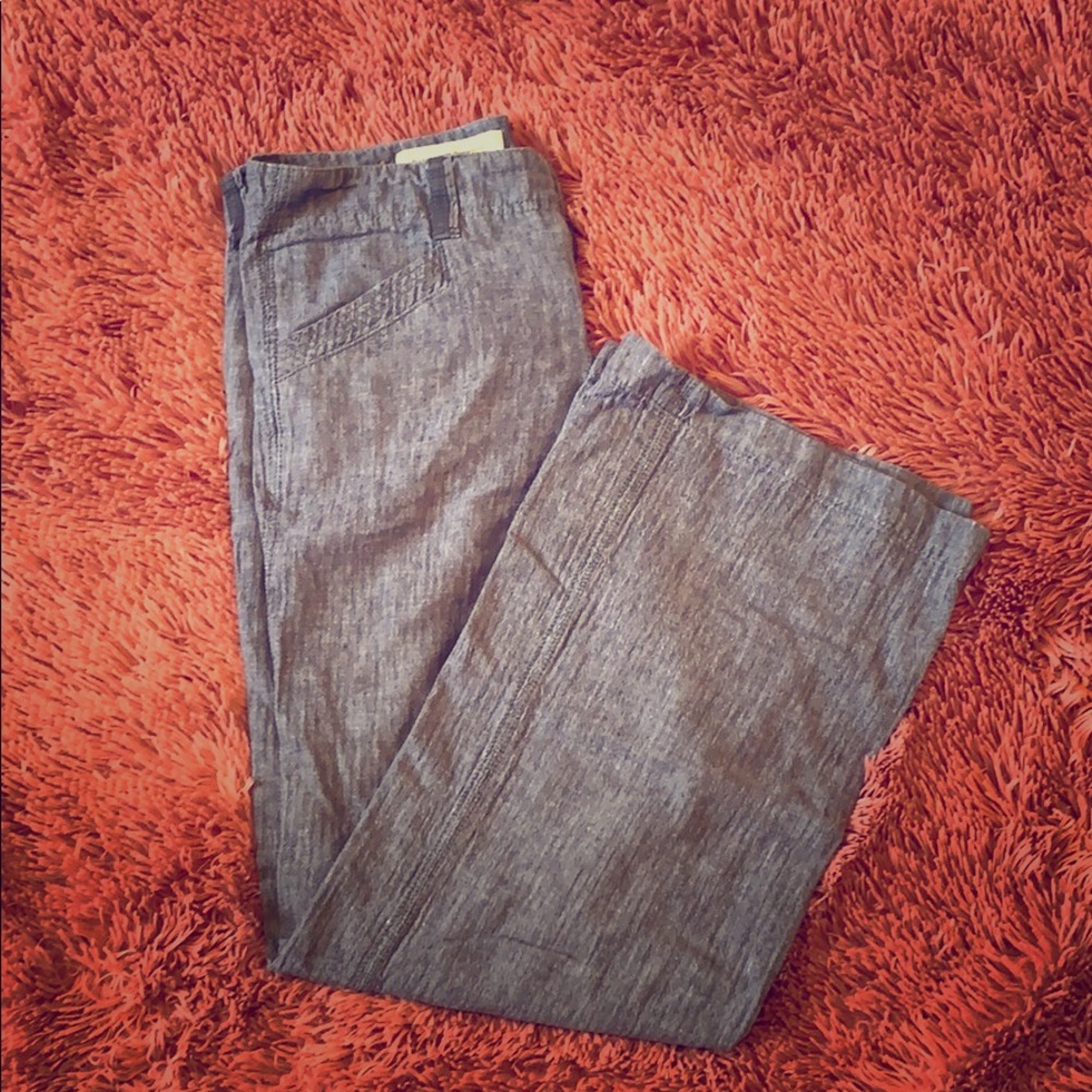 Grey linen pants by Pilcro & the Letterpress- No 4